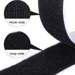 16 Feet Length 0.75 Inch Width Hook and Loop with Strong Self Adhesive Tape Strip Fastener (White) - Image 2